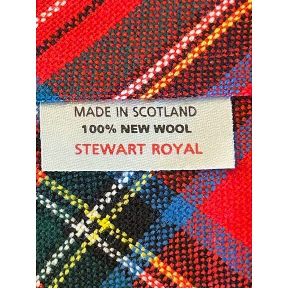 Vintage Stewart Royal Tartan Wool Tie – Made in Scotland – 100% New Wool - Picture 2 of 3